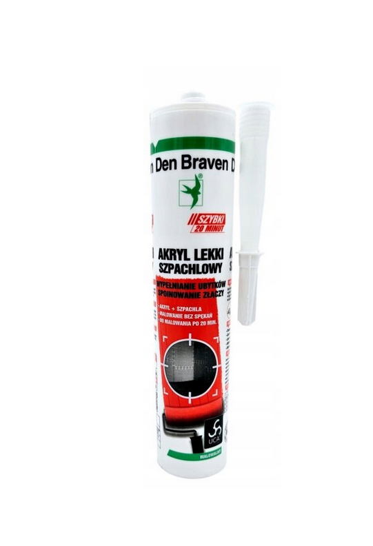 Den Braven Fast akryl szpachlowy lekki 280 ml biały