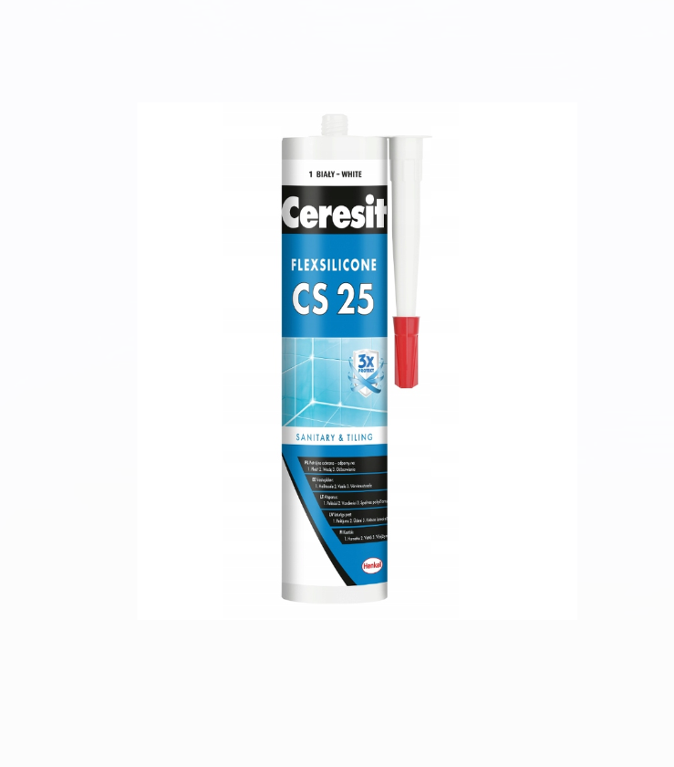 Ceresit CS 25 BIAŁY silikon sanitarny 280 ml