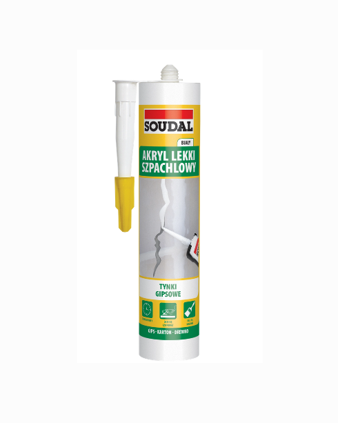 AKRYL Lekki SZPACHLOWY SOUDAL 280ml. BIAŁY
