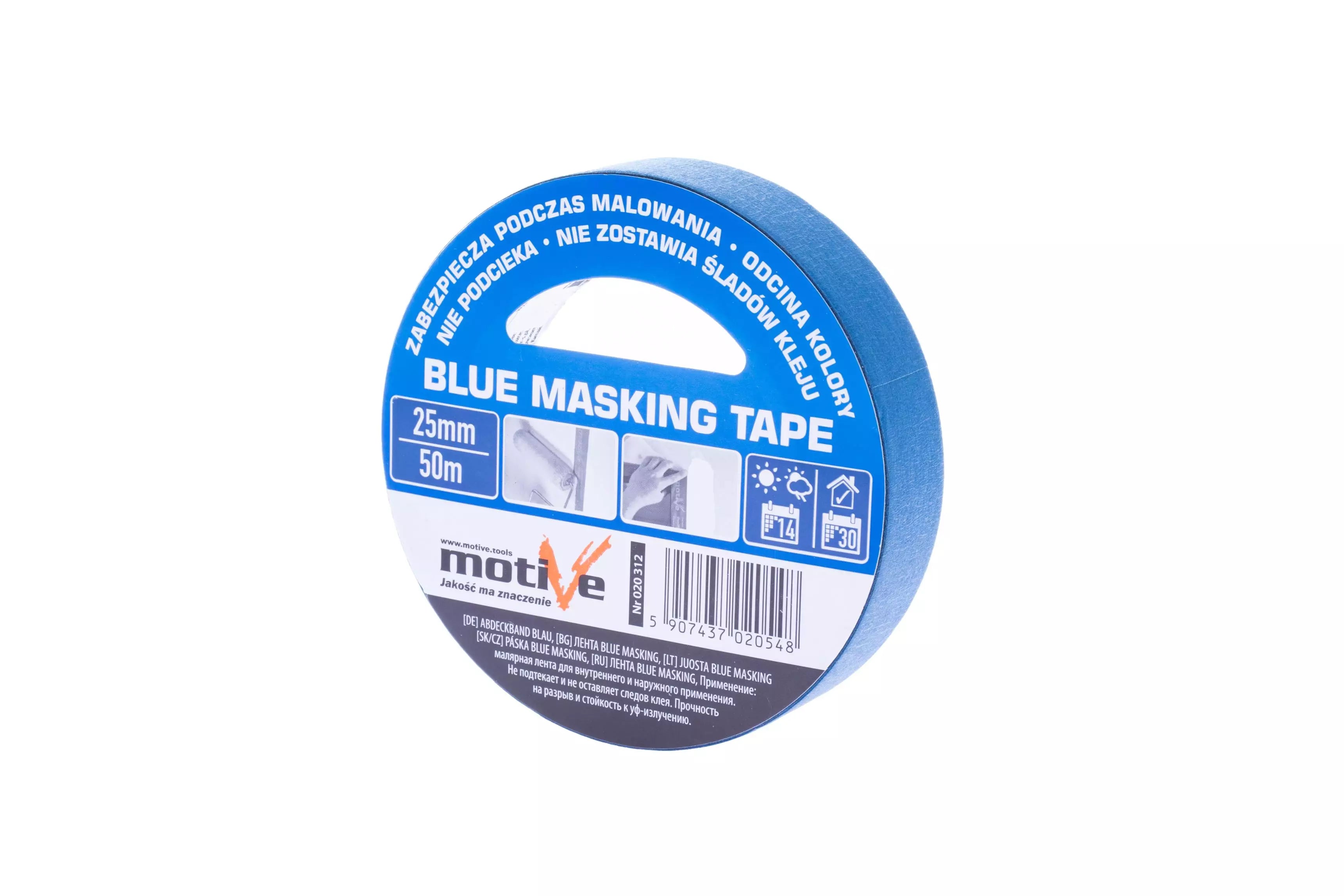 BLUE MASKING TAPE 25mm/50m MOTIVE