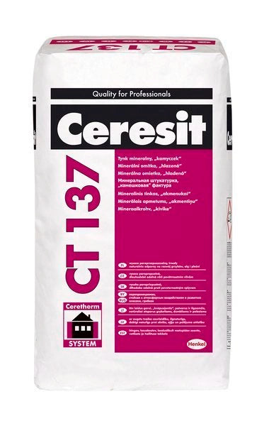 Tynk mineralny Ceresit CT 137 kamyczek 1,5mm Biały