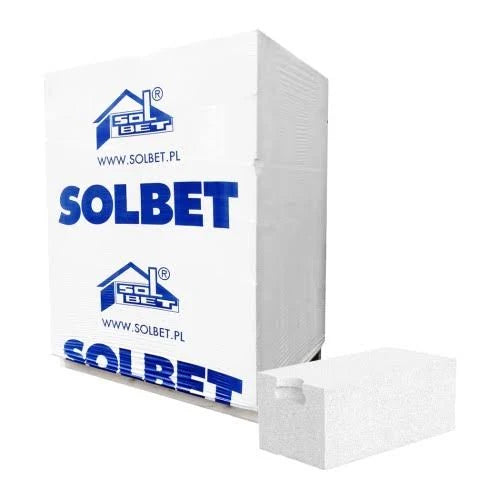 Bloczek z betonu komórkowego SOLBET OPTIMAL 500 24x24x59 cm